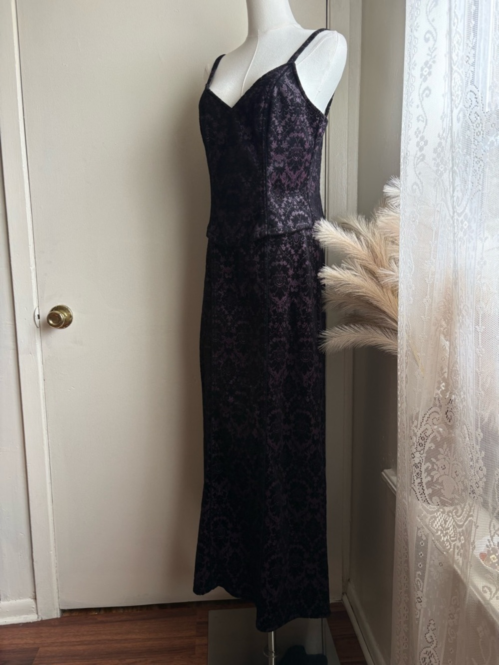 lip service y2k quoth of raven corset and‎ dress damask print set - Picture 3 of 11